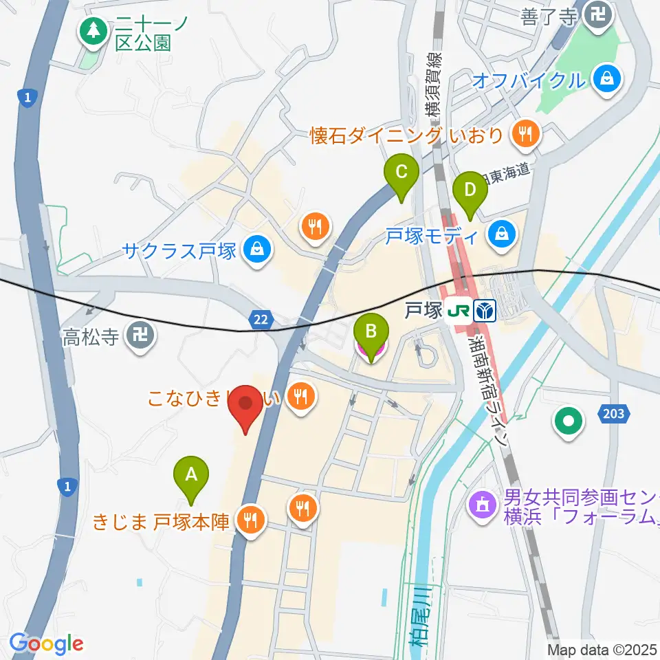 戸塚ファーストアヴェニュー周辺のホテル一覧地図