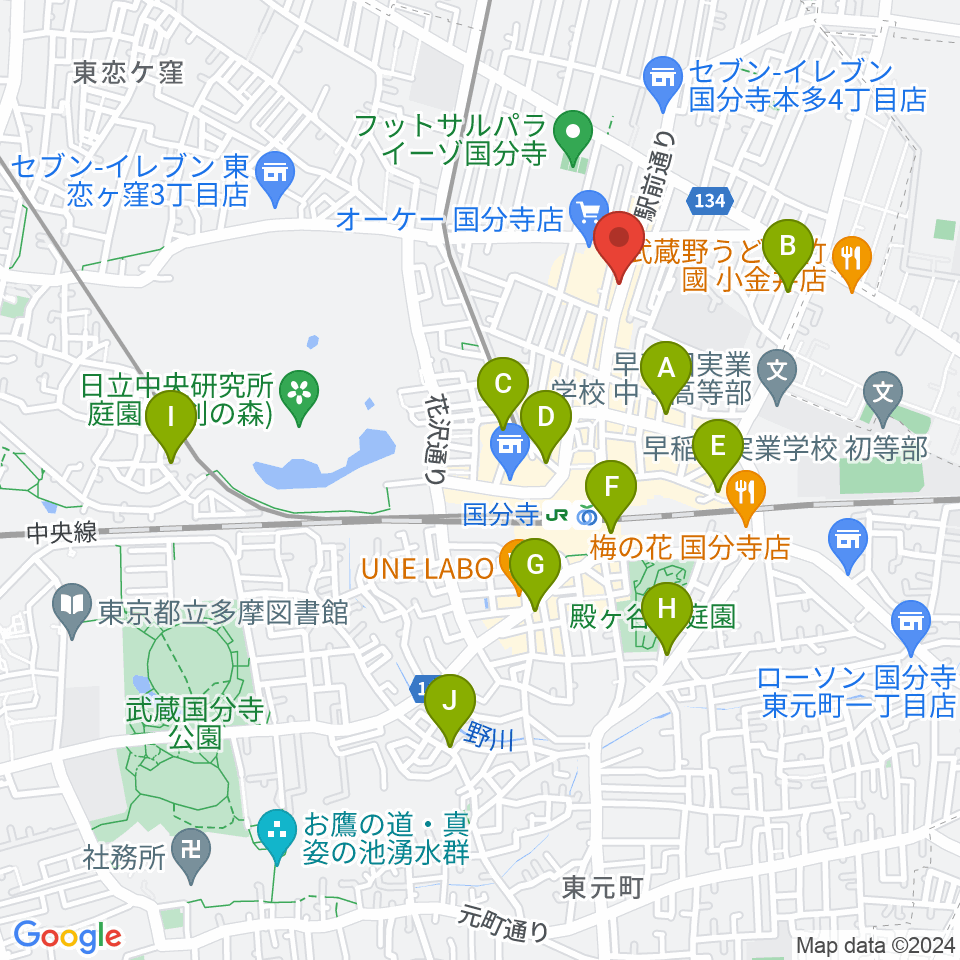 ファーストアヴェニュースタジオ周辺のホテル一覧地図