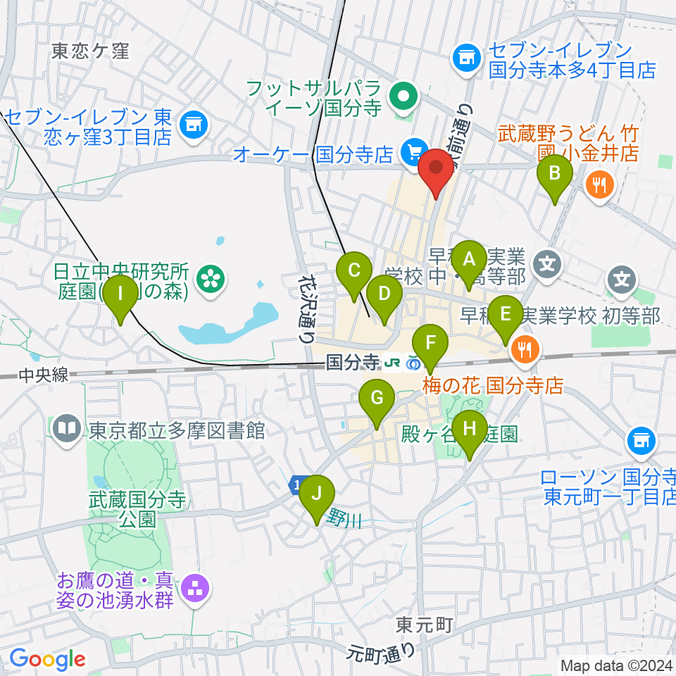 ファーストアヴェニュースタジオ周辺のホテル一覧地図