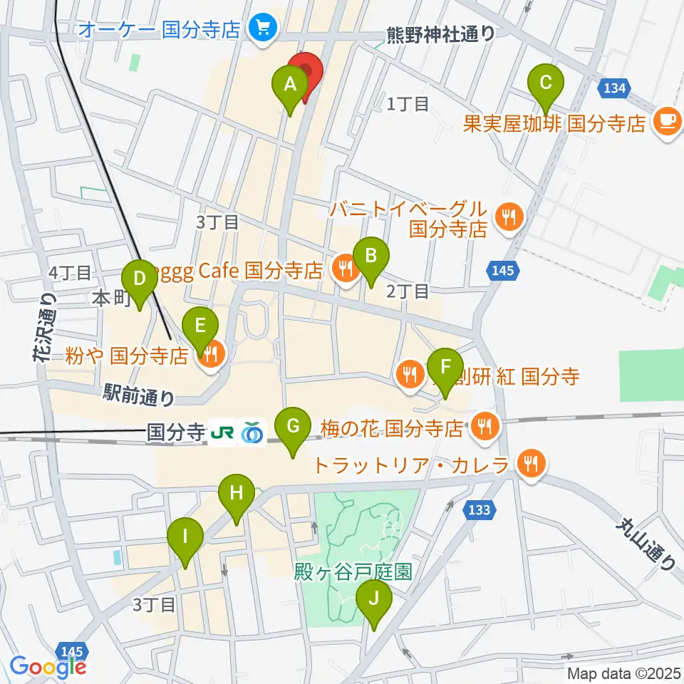 ファーストアヴェニュースタジオ周辺のホテル一覧地図