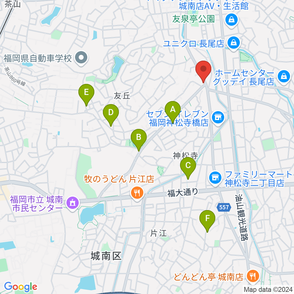 音楽教室トップ・シャイニング周辺のホテル一覧地図