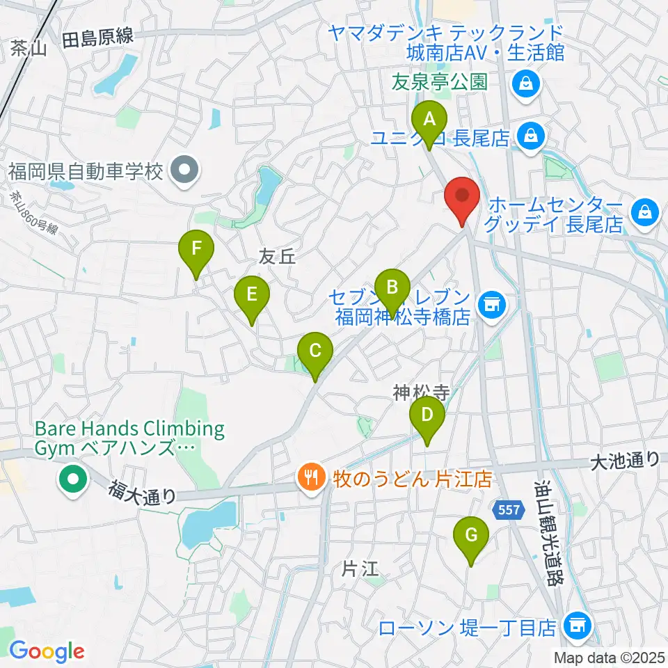 音楽教室トップ・シャイニング周辺のホテル一覧地図