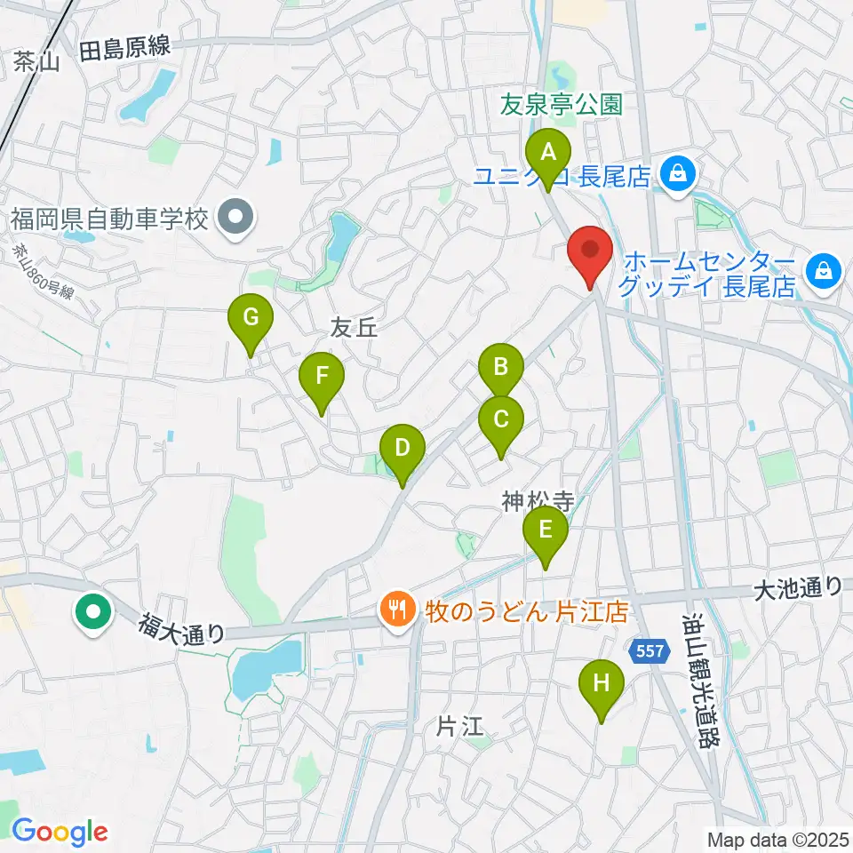 音楽教室トップ・シャイニング周辺のホテル一覧地図