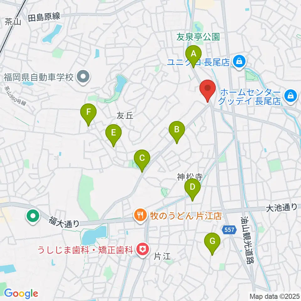 音楽教室トップ・シャイニング周辺のホテル一覧地図