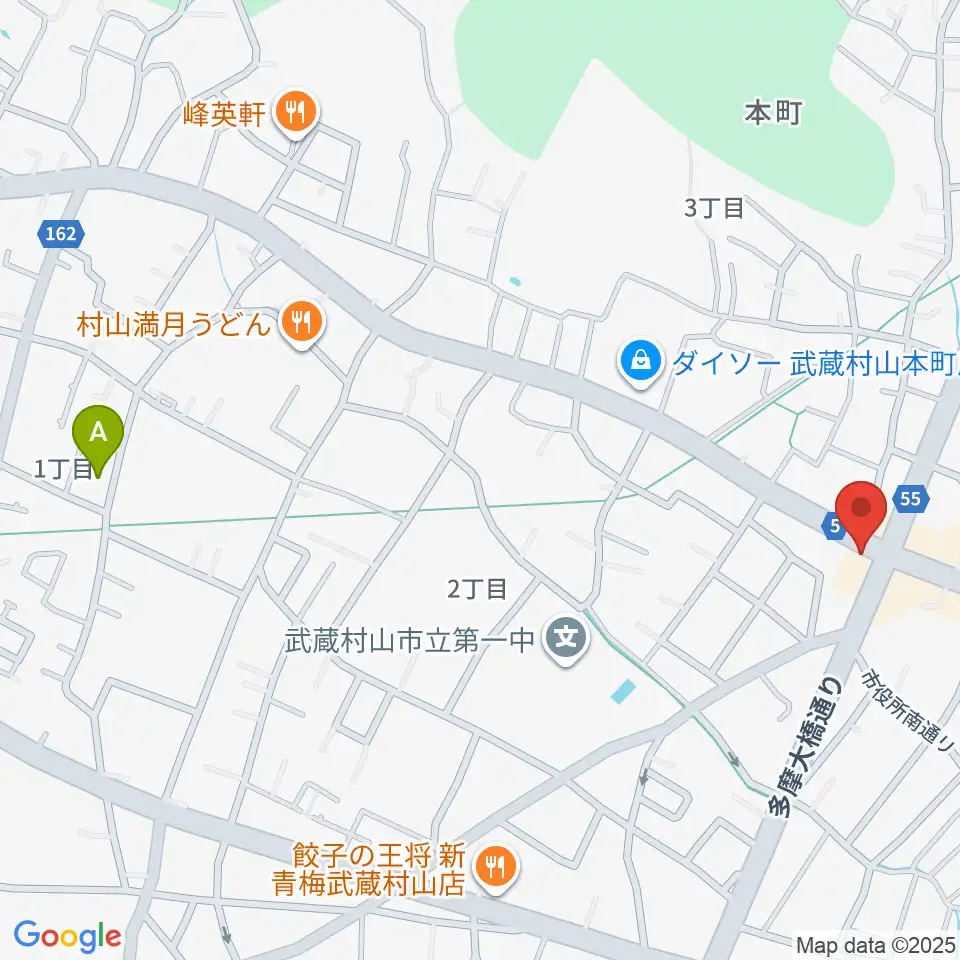 宮地楽器 武蔵村山センター周辺のホテル一覧地図
