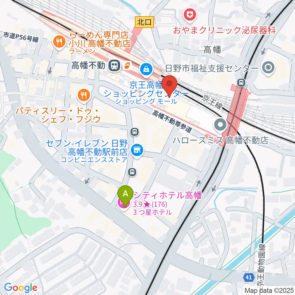 宮地楽器 高幡センター周辺のホテル一覧地図
