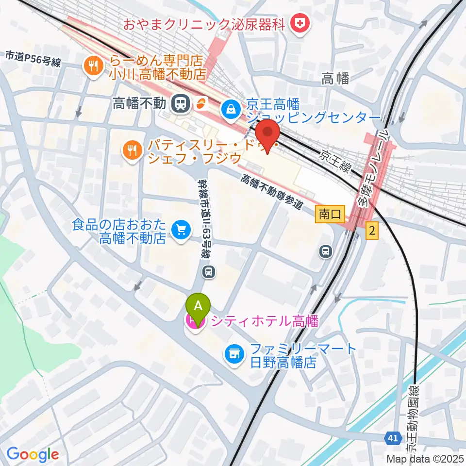 宮地楽器 高幡センター周辺のホテル一覧地図