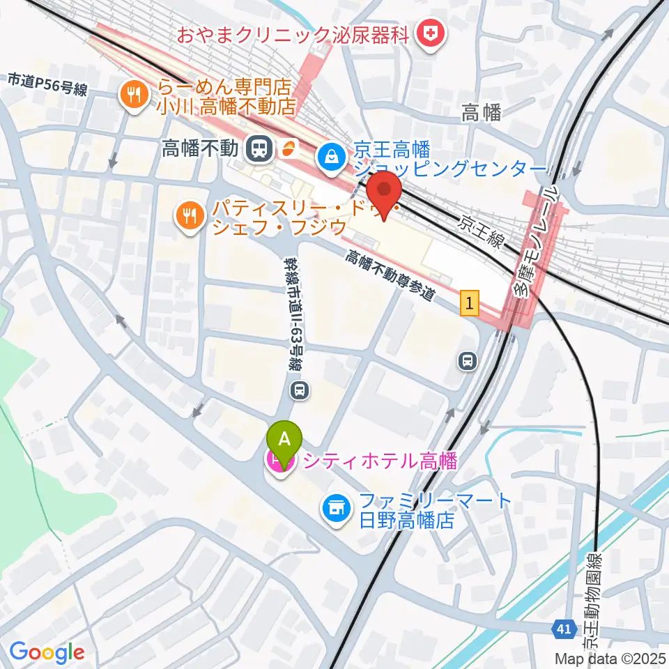宮地楽器 高幡センター周辺のホテル一覧地図