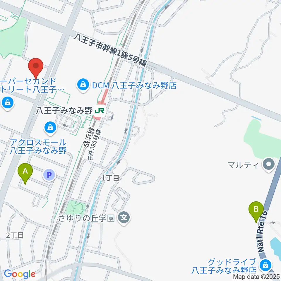 宮地楽器 八王子みなみ野センター周辺のホテル一覧地図