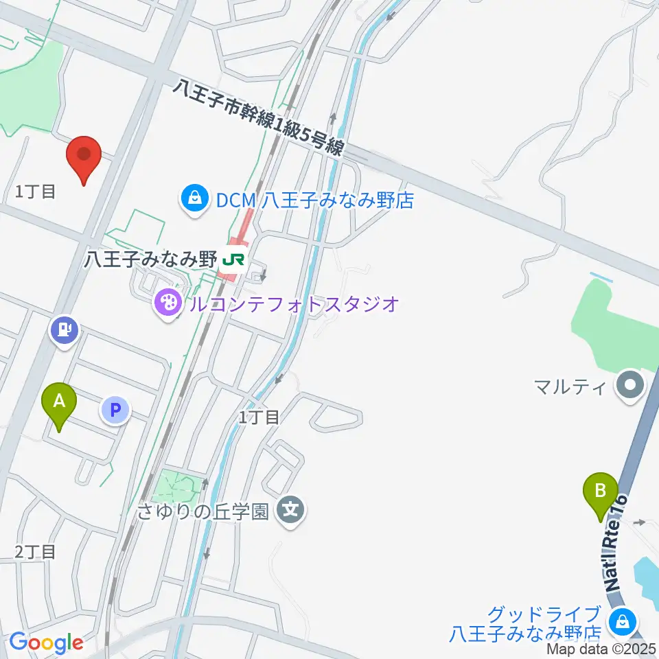 宮地楽器 八王子みなみ野センター周辺のホテル一覧地図