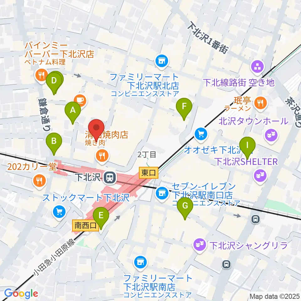 川上楽器 下北沢センター周辺のホテル一覧地図