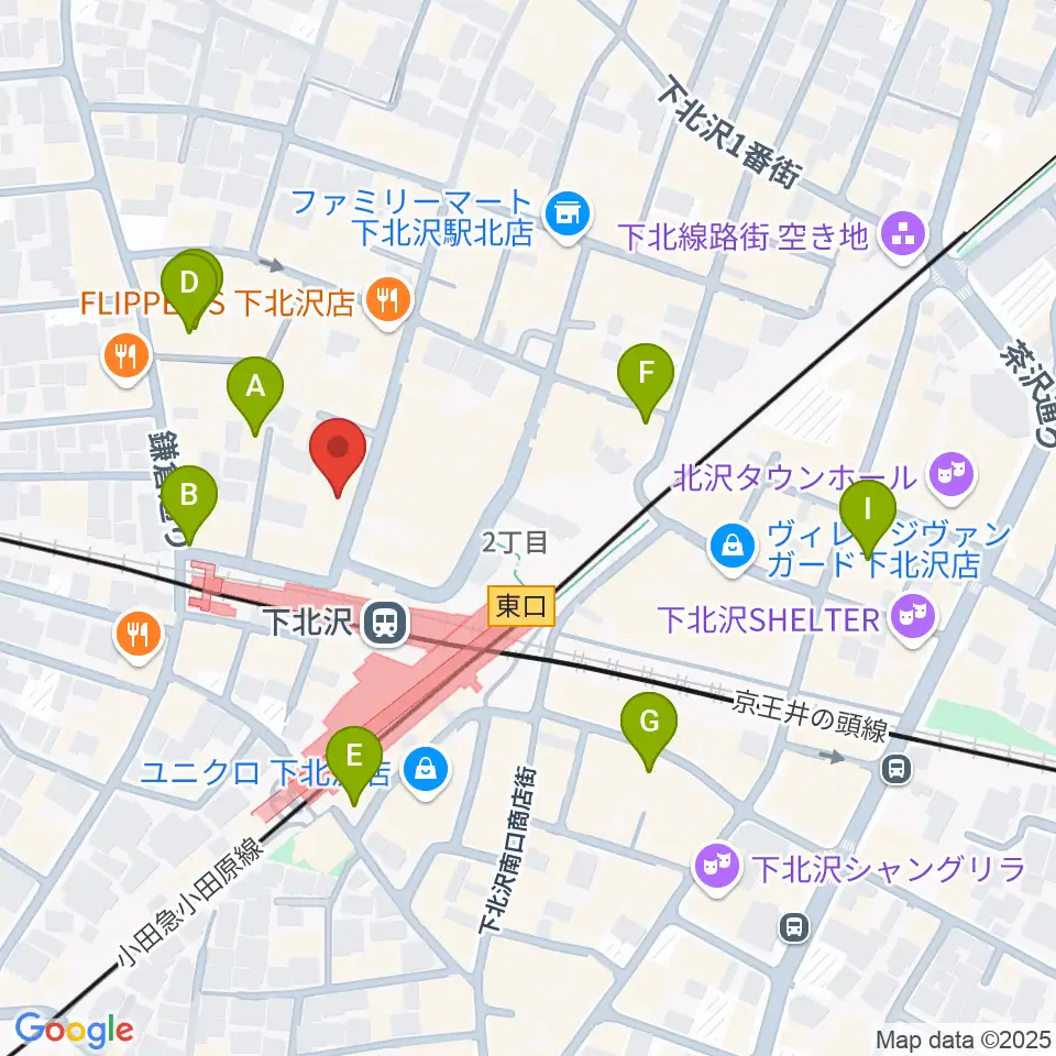 川上楽器 下北沢センター周辺のホテル一覧地図