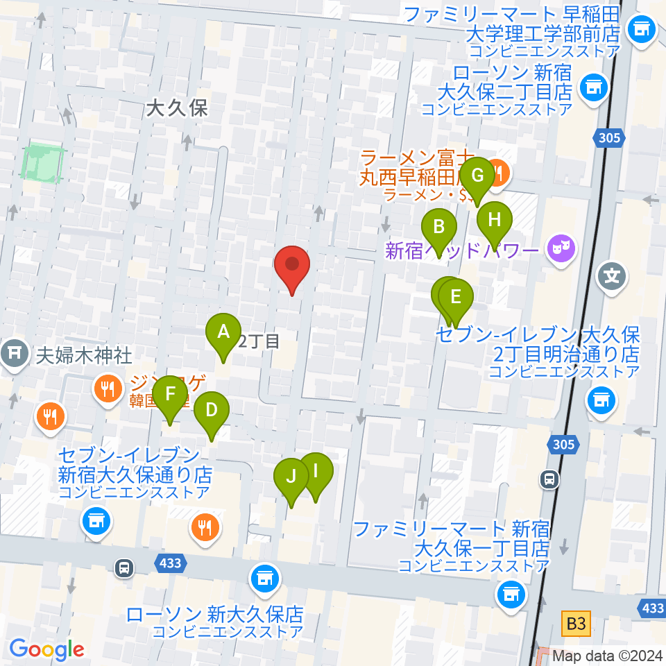 高橋管楽器周辺のホテル一覧地図