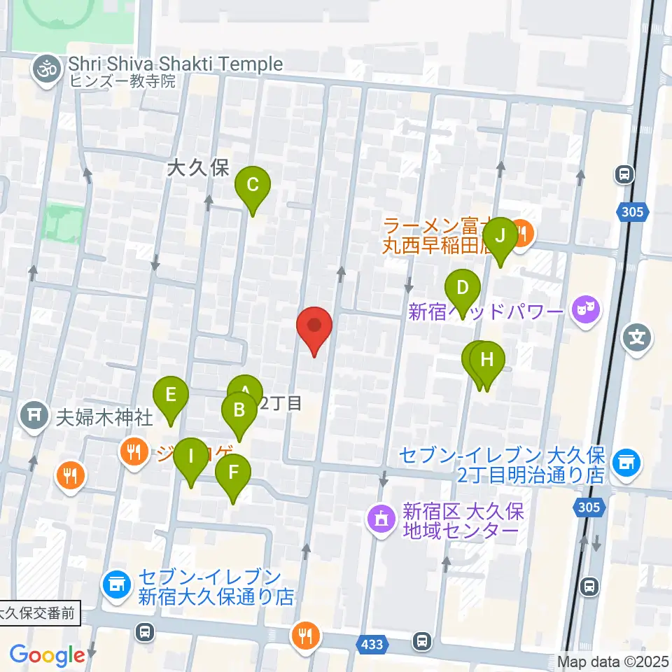 高橋管楽器周辺のホテル一覧地図