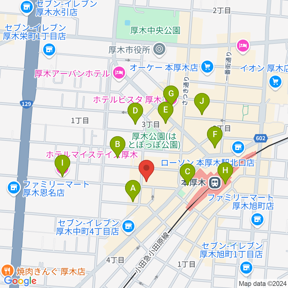 メロディ会周辺のホテル一覧地図