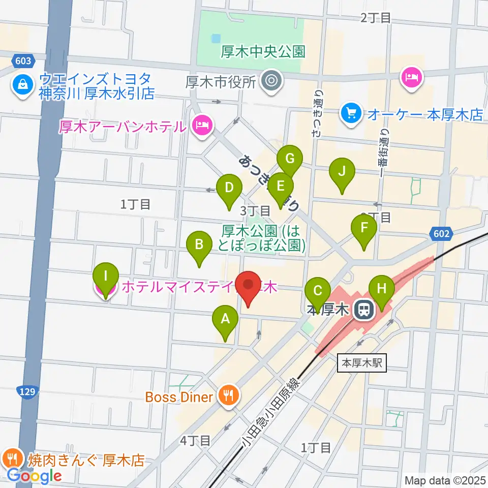 メロディ会周辺のホテル一覧地図