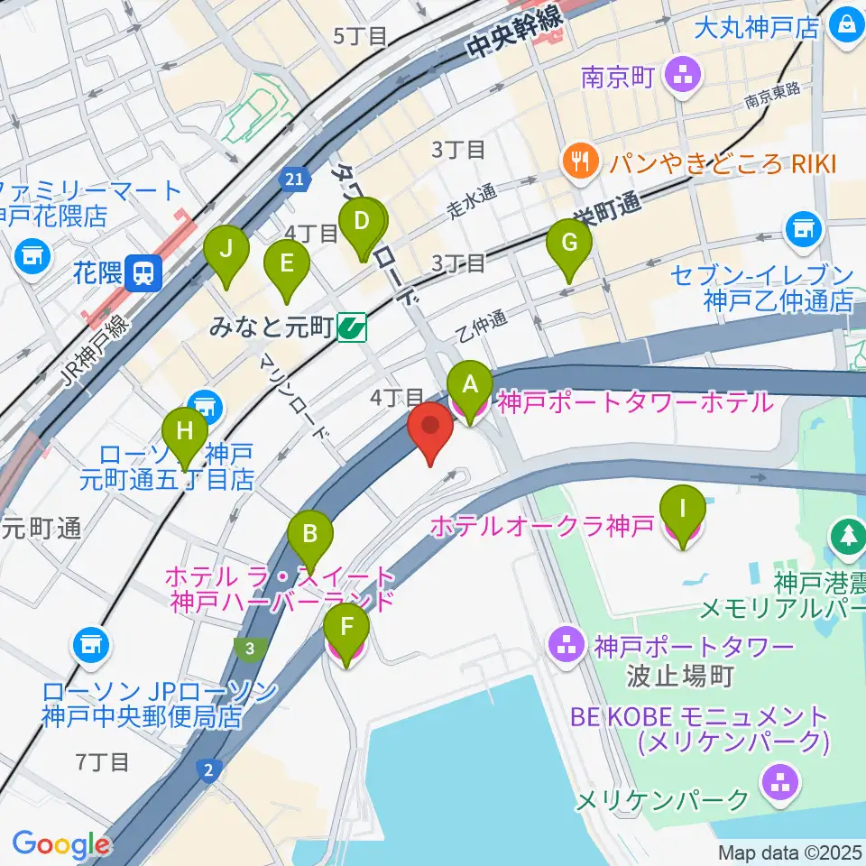 HATOBA MUSIC SCHOOL A&D MUSIC周辺のホテル一覧地図
