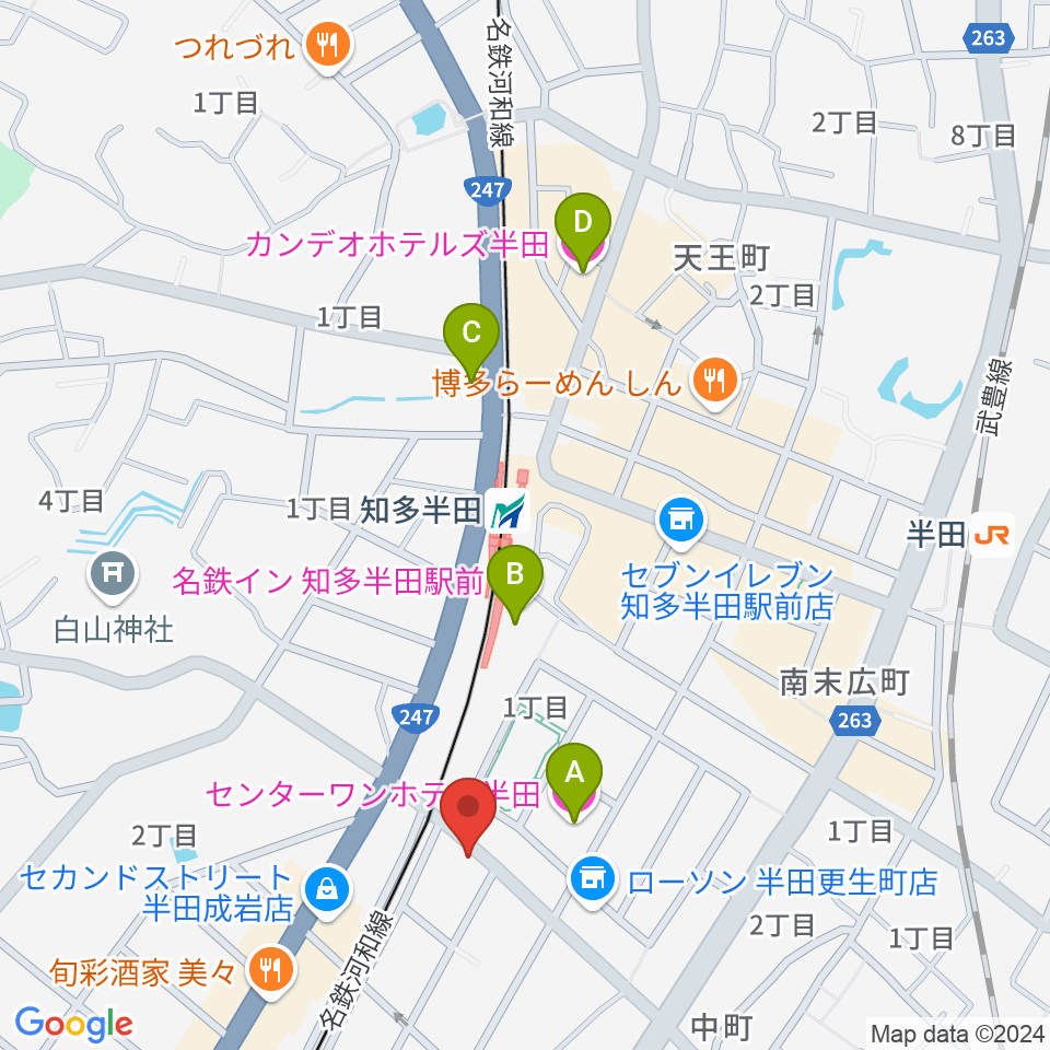 山本楽器周辺のホテル一覧地図