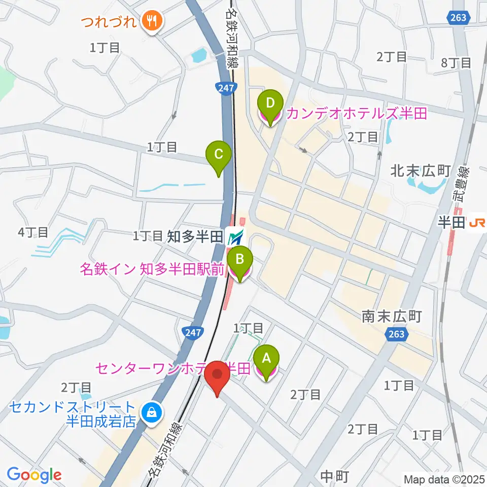 山本楽器周辺のホテル一覧地図