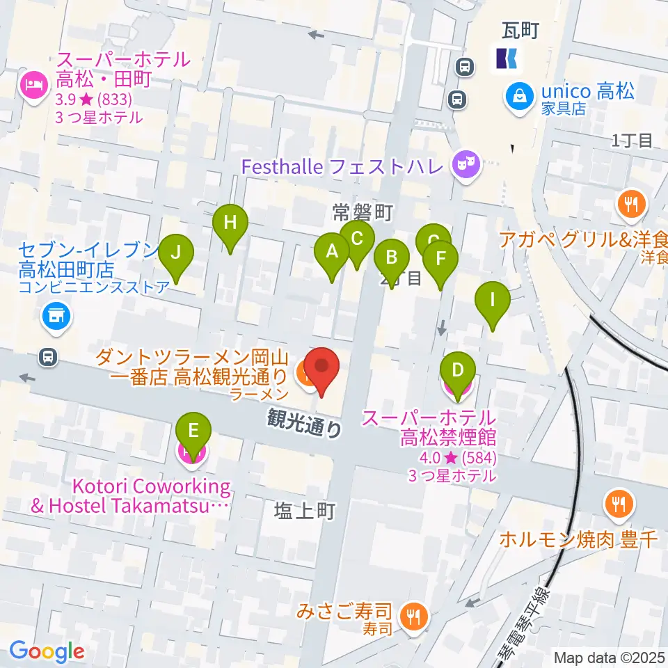 studio SUMUS周辺のホテル一覧地図