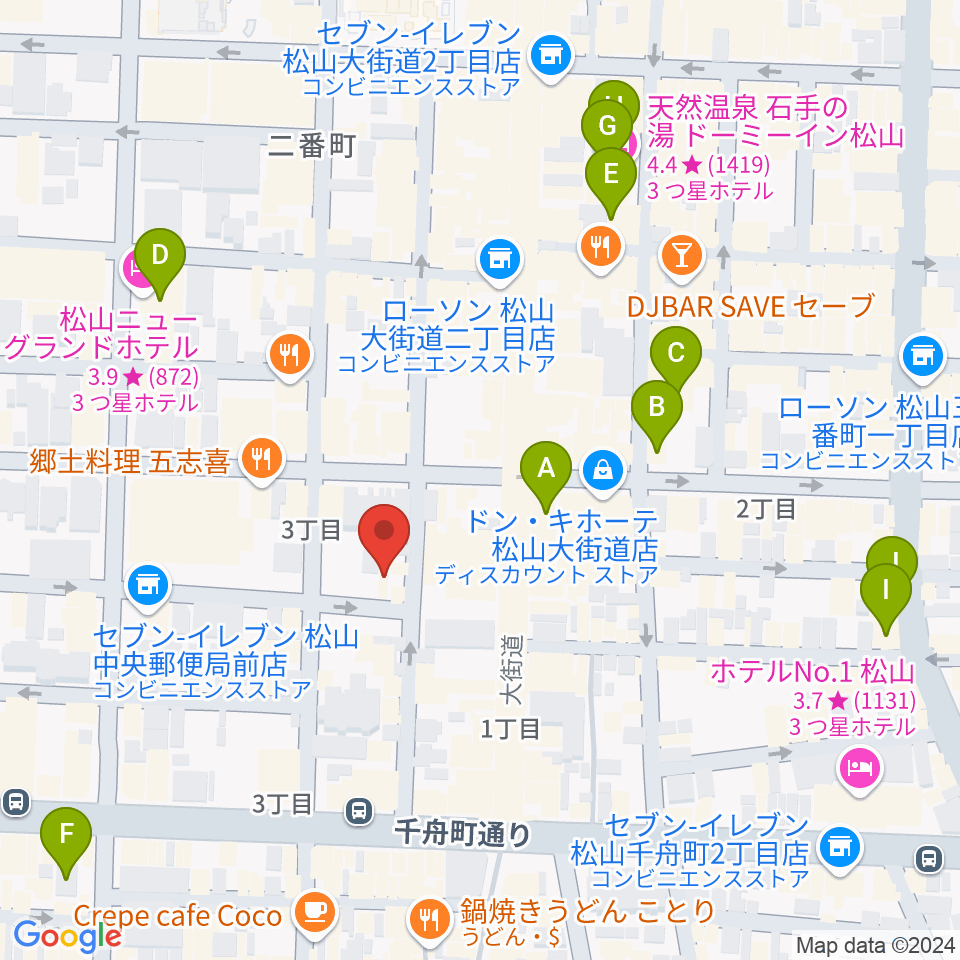 スタジオ OWL周辺のホテル一覧地図