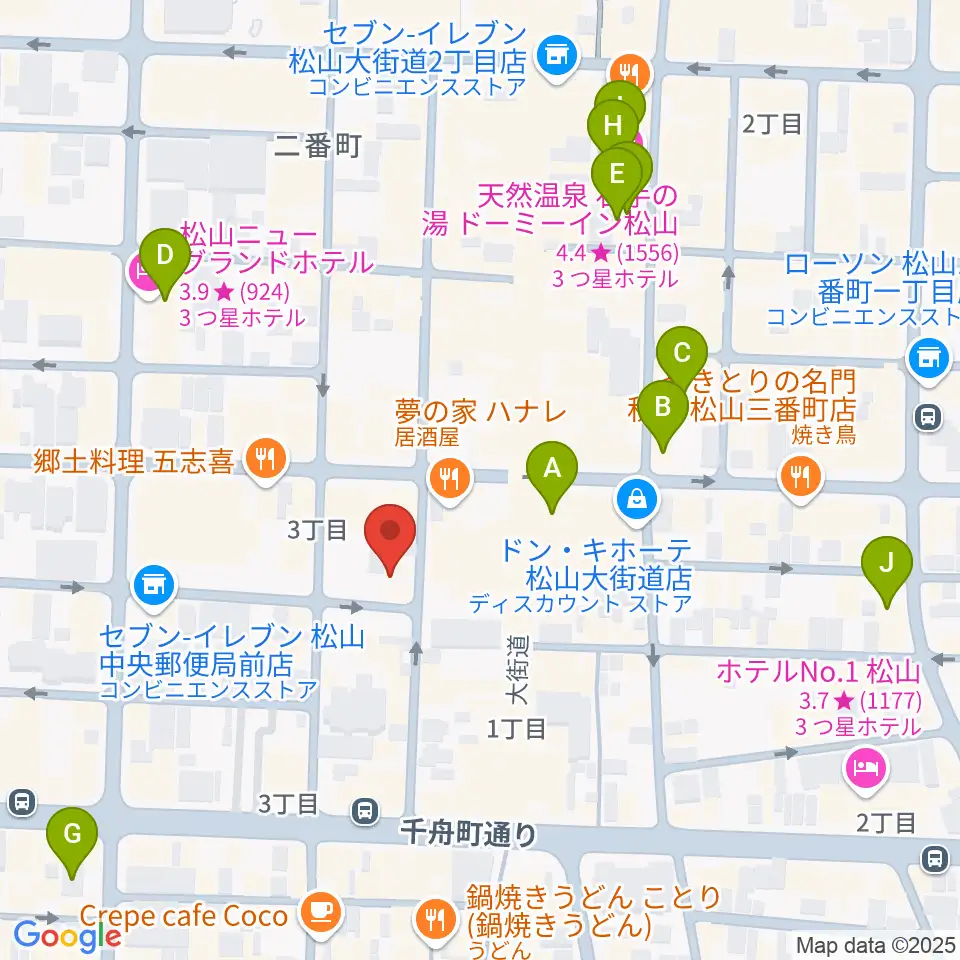 スタジオ OWL周辺のホテル一覧地図