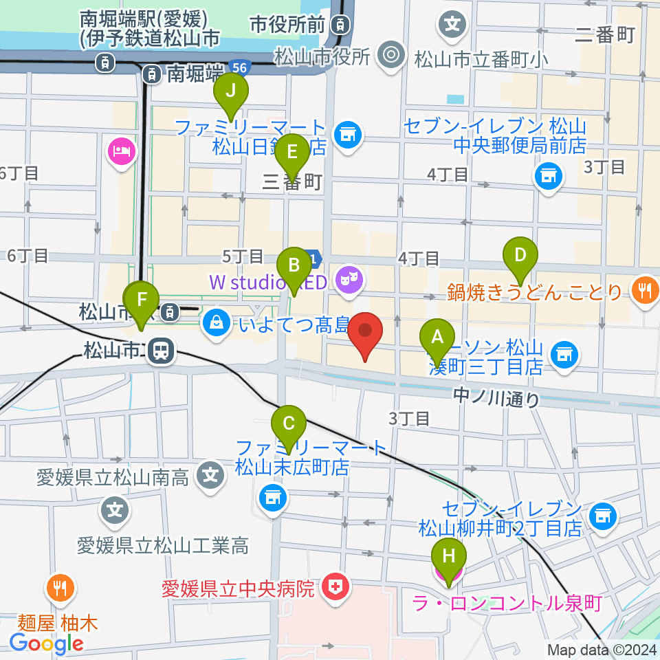 MUSICA周辺のホテル一覧地図