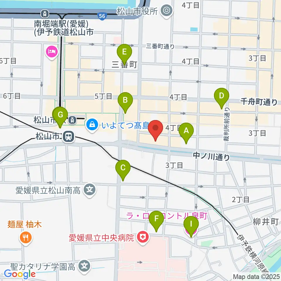 MUSICA周辺のホテル一覧地図