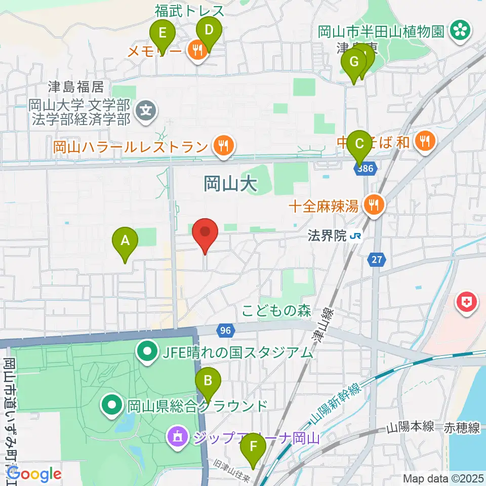 ピアノレンタルスタジオ アーデル周辺のホテル一覧地図