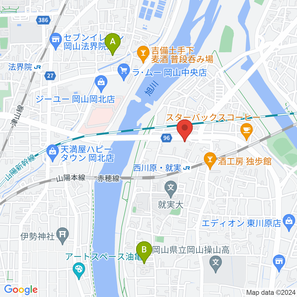 ラッシュミュージックアカデミー周辺のホテル一覧地図