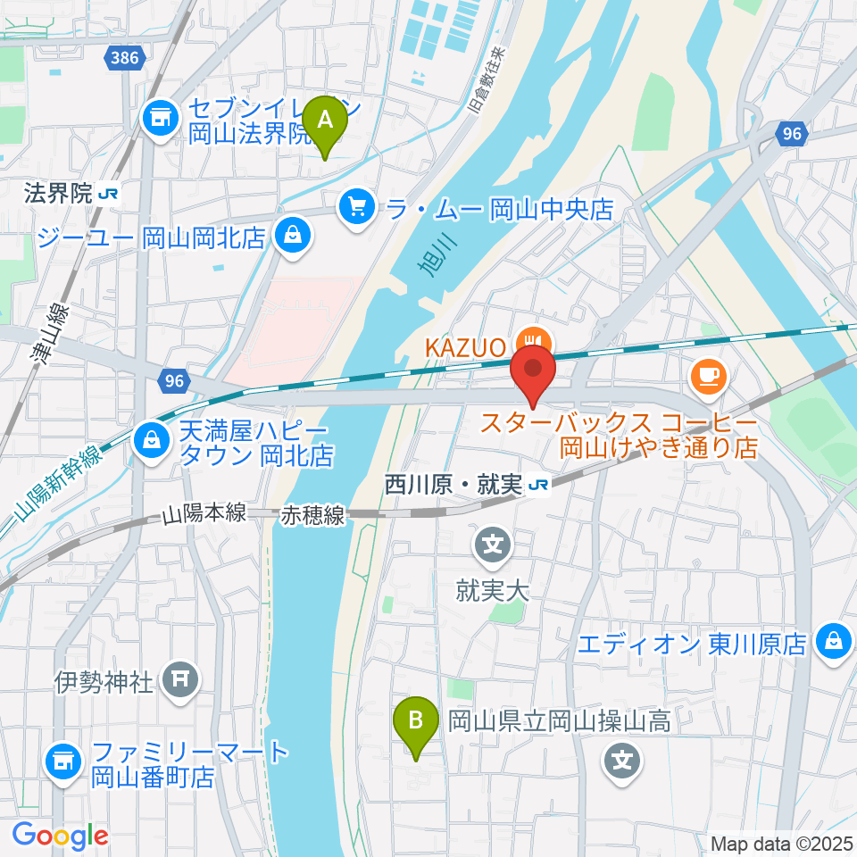 ラッシュミュージックアカデミー周辺のホテル一覧地図