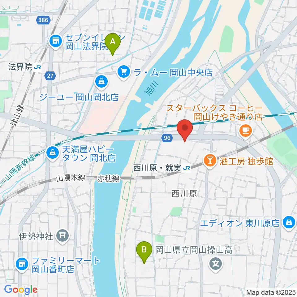 ラッシュミュージックアカデミー周辺のホテル一覧地図