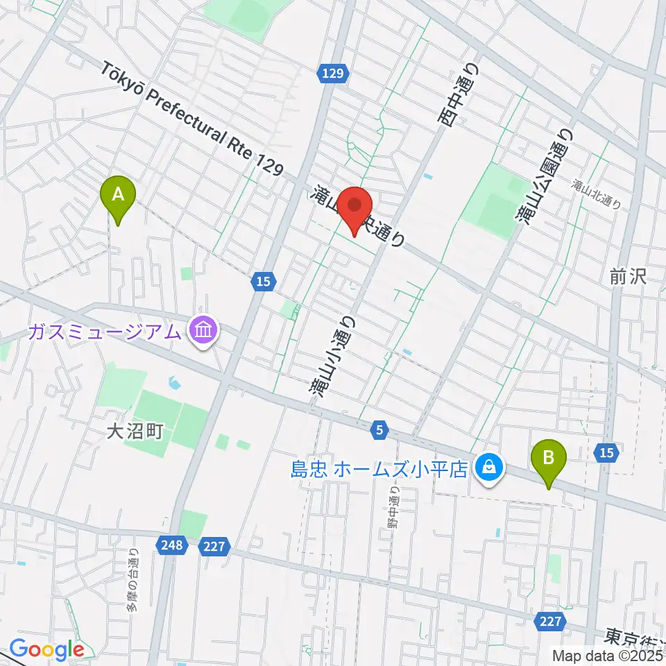 宮地楽器 滝山センター周辺のホテル一覧地図