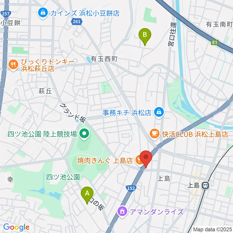 アオイ楽器店周辺のホテル一覧地図