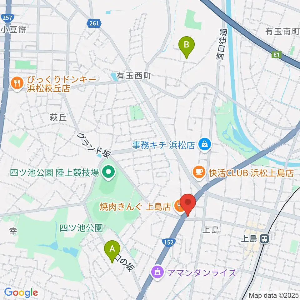 アオイ楽器店周辺のホテル一覧地図