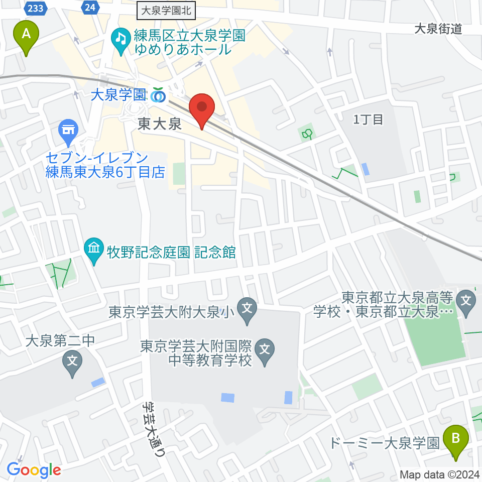 武蔵野楽器セサミクラブ周辺のホテル一覧地図