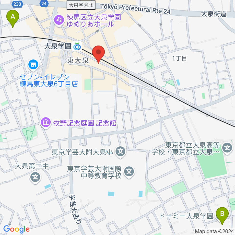 武蔵野楽器セサミクラブ周辺のホテル一覧地図