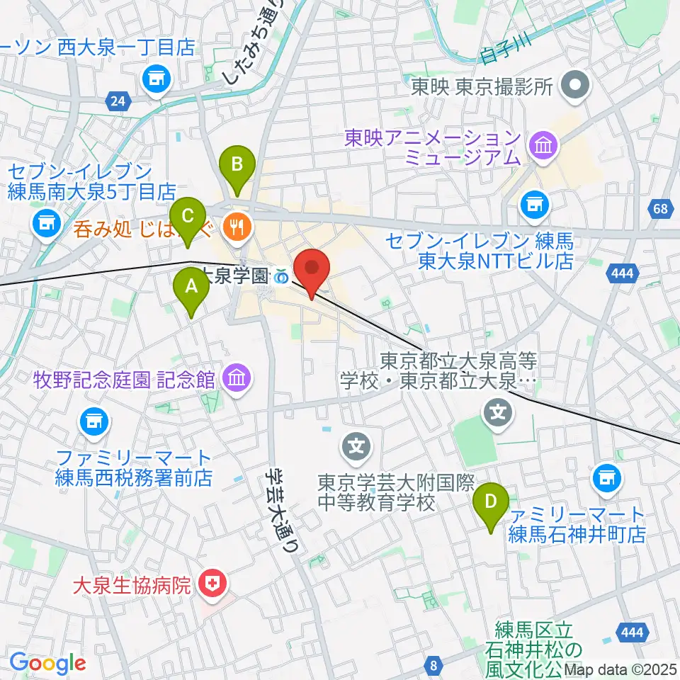 武蔵野楽器セサミクラブ周辺のホテル一覧地図