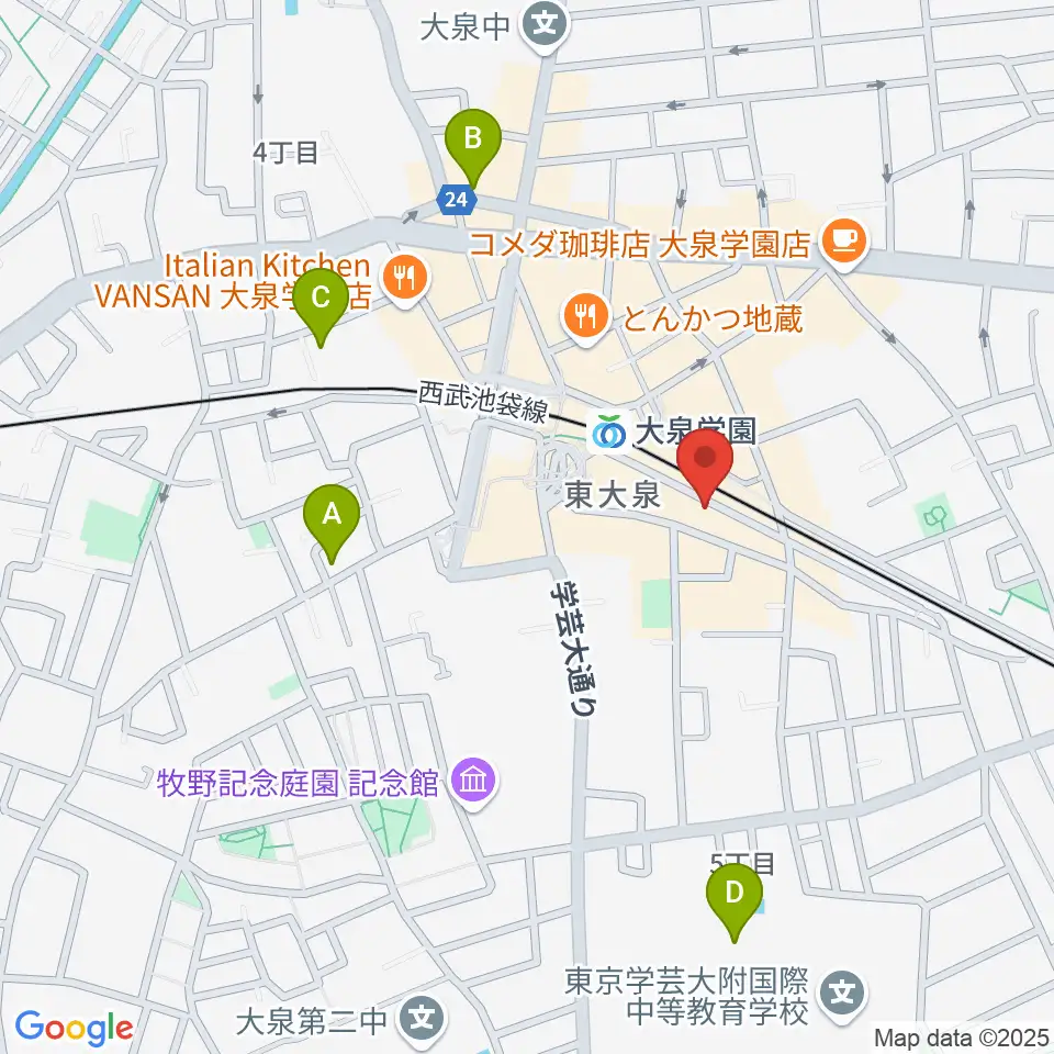武蔵野楽器セサミクラブ周辺のホテル一覧地図