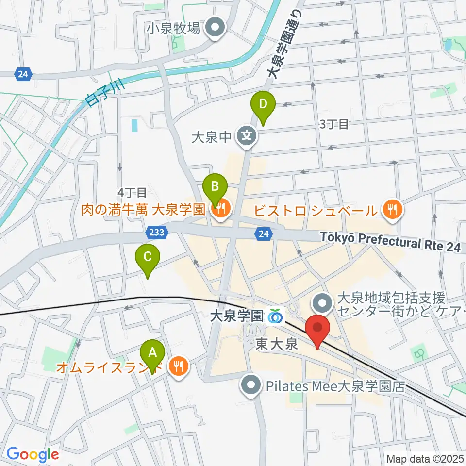武蔵野楽器セサミクラブ周辺のホテル一覧地図