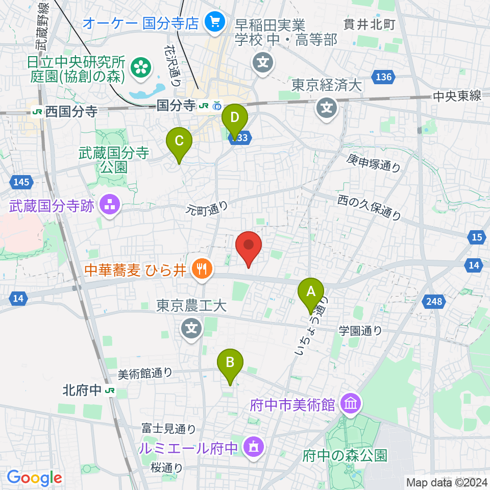 アカデミーアポロ周辺のホテル一覧地図