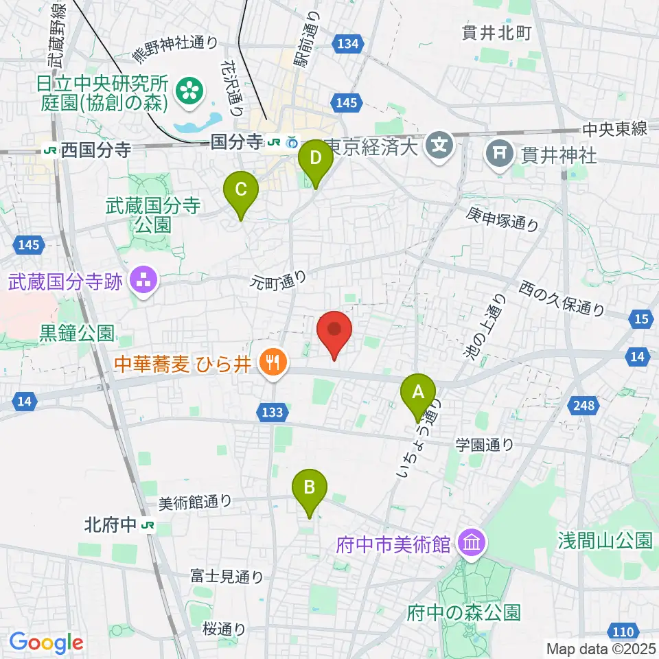アカデミーアポロ周辺のホテル一覧地図