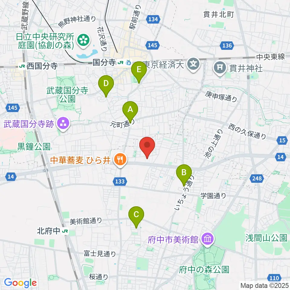 アカデミーアポロ周辺のホテル一覧地図