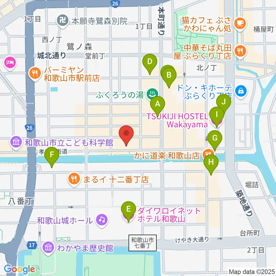 スタジオツインスターズ周辺のホテル一覧地図
