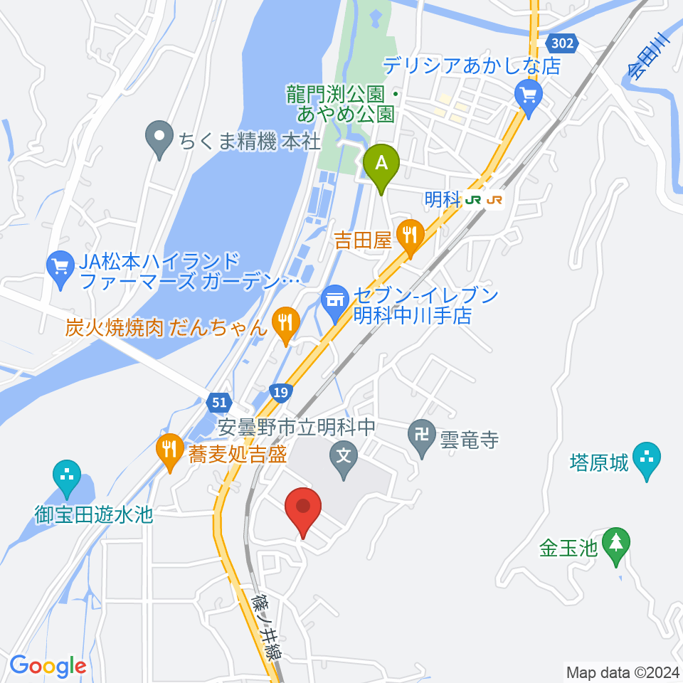 ミュージックストーン周辺のホテル一覧地図