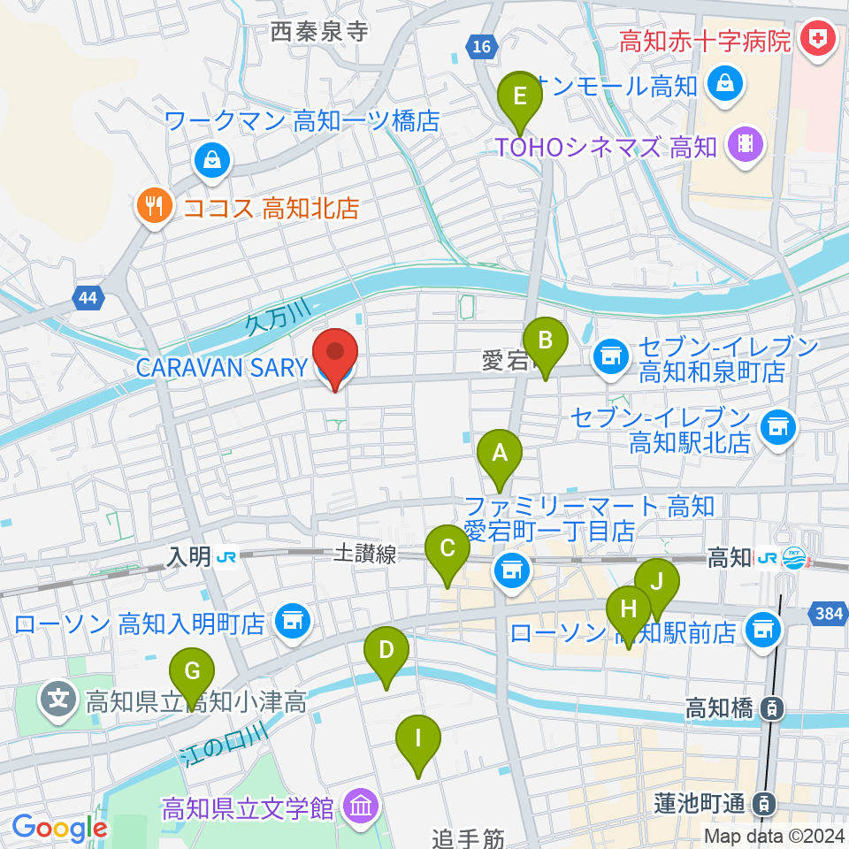 キャラバンサライ スタジオ周辺のホテル一覧地図