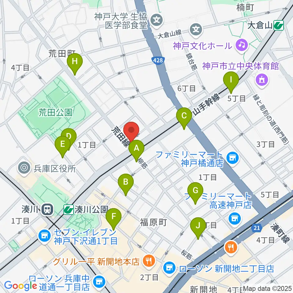 きどやバイオリン工房周辺のホテル一覧地図