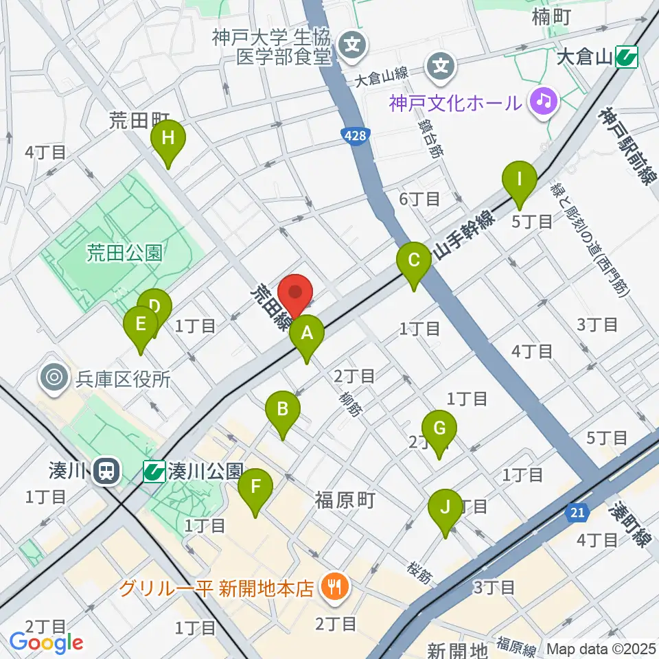 きどやバイオリン工房周辺のホテル一覧地図