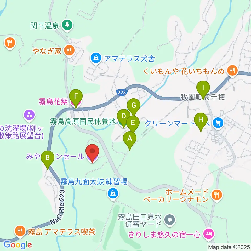 霧島国際音楽ホール みやまコンセール周辺のホテル一覧地図