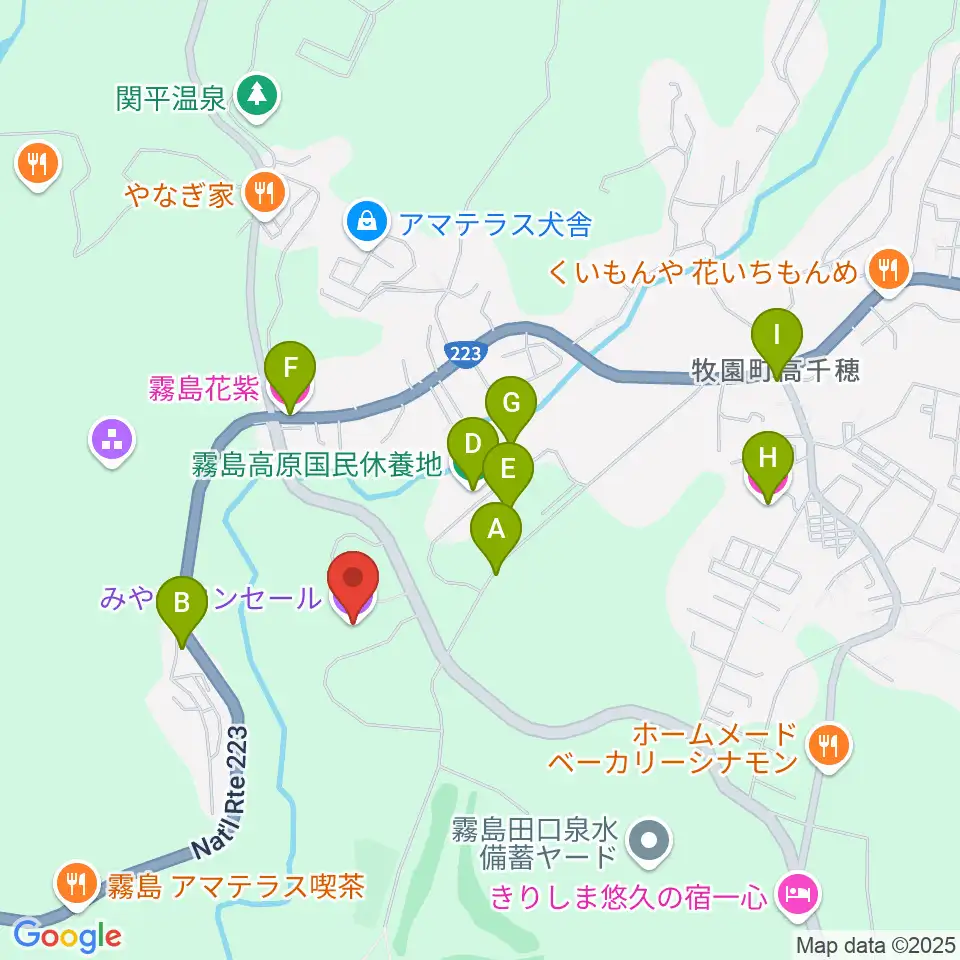 霧島国際音楽ホール みやまコンセール周辺のホテル一覧地図